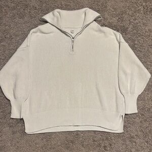 Aerie Women's Cream Cowl Neck Sweater